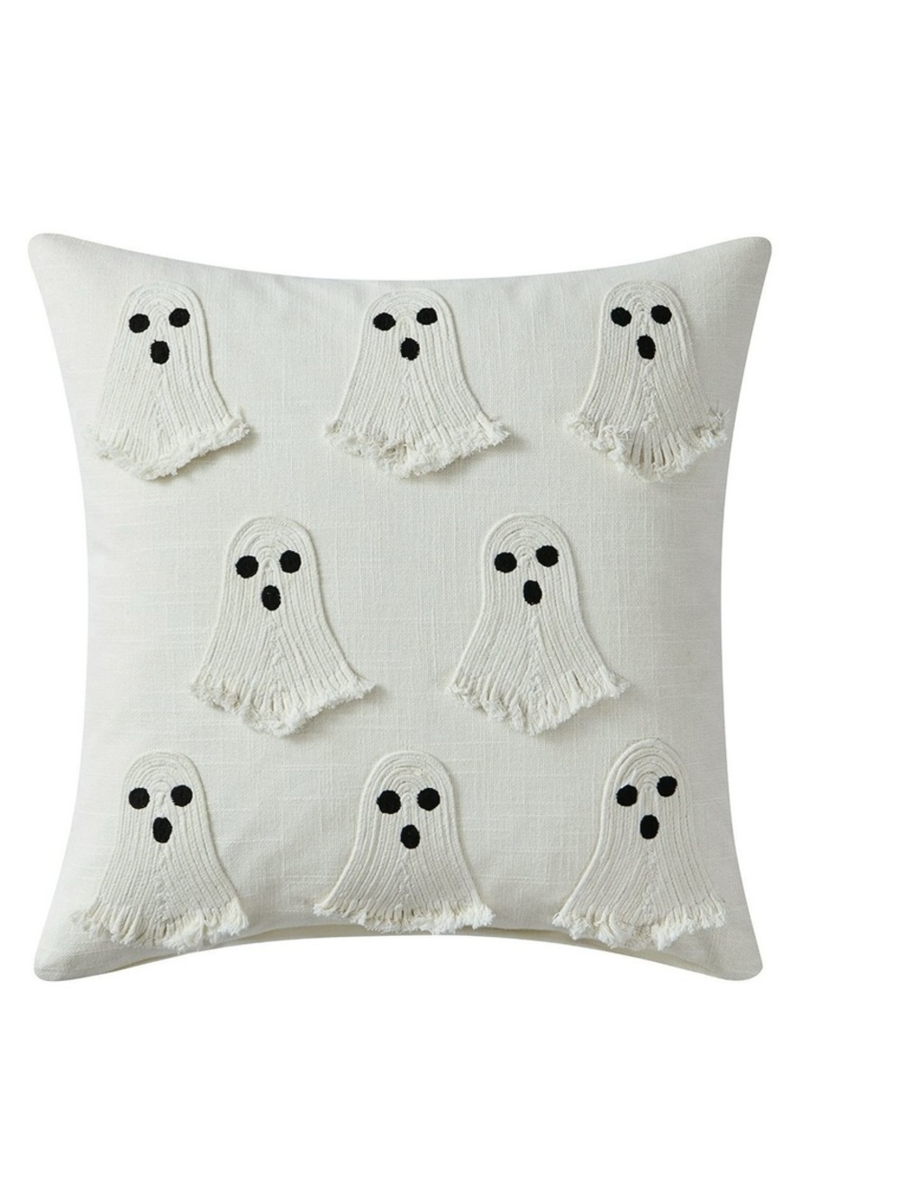18" Ghost Embroidery Pillow Cover,
Ivory , My Texas House